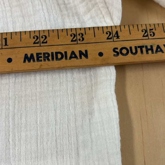 Kyla Seo Button Up Oversized Shirt White/Ivory Boho Chic 100% Cotton Size XS - Picture 10 of 15